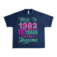 Navy made in 1982, 40 years of being awesome Urban Heavy Tee - Jasminsmagicworld