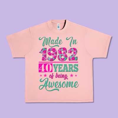 Made In 1982, 40 Years Of Being Awesome Urban Heavy Tee Designed By Jasminsmagicworld