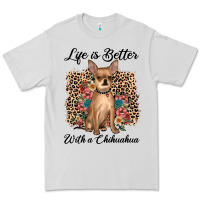 Dove Grey life is better with a chihuahua Premium Tee - JahusDesignShop