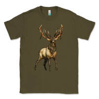 Army Green elk deer Classic Tee - LillyAllenDesigns