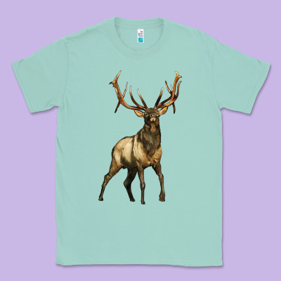 Elk Deer Classic Tee Designed By Lillyallendesigns