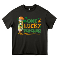 Asphalt one lucky teacher Heavy Core Tee - MaliasSmallBusiness