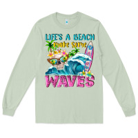 Matcha Life's a beach make some waves Long Sleeve Tee - NancyCooperArtShop
