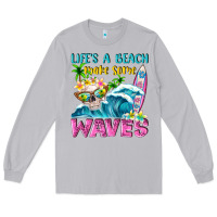 Moon Dust Life's a beach make some waves Long Sleeve Tee - NancyCooperArtShop