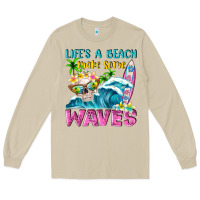 Mushroom Life's a beach make some waves Long Sleeve Tee - NancyCooperArtShop