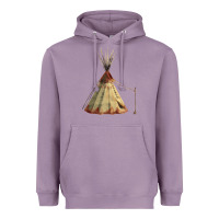 Lavender teepe tipi Heavyweight Hoodie - FaDigitalArtStudio