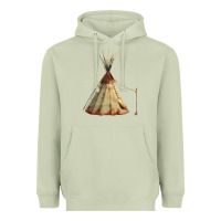 Matcha teepe tipi Heavyweight Hoodie - FaDigitalArtStudio
