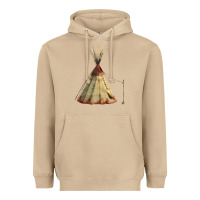 Mushroom teepe tipi Heavyweight Hoodie - FaDigitalArtStudio