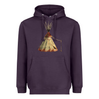 Plum teepe tipi Heavyweight Hoodie - FaDigitalArtStudio