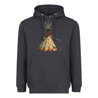 Smoke teepe tipi Heavyweight Hoodie - FaDigitalArtStudio