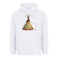White teepe tipi Heavyweight Hoodie - FaDigitalArtStudio