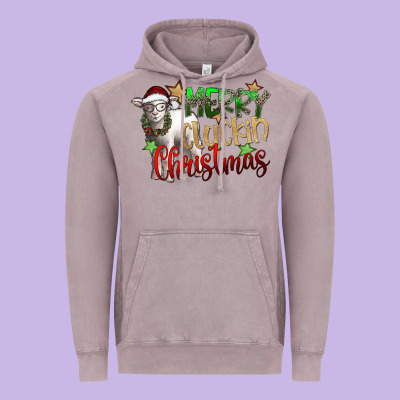 Merry Cluckin Christmas Vintage Hoodie Designed By Sublimationcraftshop