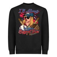 Black I'll always be your biggest fan Baseball Heavyweight Sweatshirt - HowdyJamesFarm