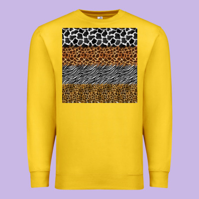Safari Animals Seamless Pattern Premium Sweatshirt Designed By Bundleandbundleshop