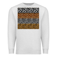 Oatmeal Heather safari animals seamless pattern Premium Sweatshirt - BundleAndBundleShop
