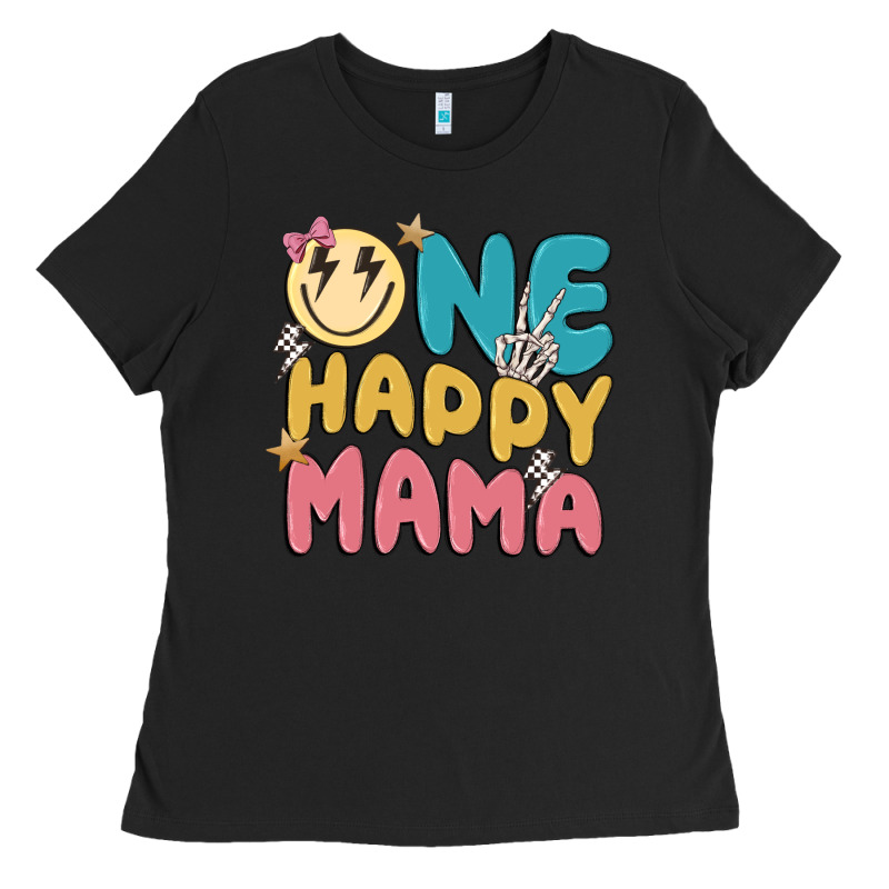 One Happy Mama Ladies Tee by MaliasSmallBusiness | Teevron