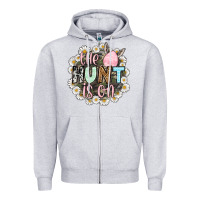 Easter Day The Hunt Is On Zipper Hoodie | Teevron