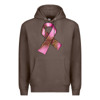Coffee Breast Cancer ribbon Premium Hoodie - FaDigitalArtStudio