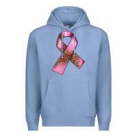 Colony Blue Breast Cancer ribbon Premium Hoodie - FaDigitalArtStudio
