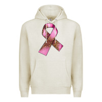 Oatmeal Heather Breast Cancer ribbon Premium Hoodie - FaDigitalArtStudio