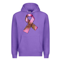 Purple Breast Cancer ribbon Premium Hoodie - FaDigitalArtStudio