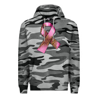 Slate Camo Breast Cancer ribbon Premium Hoodie - FaDigitalArtStudio