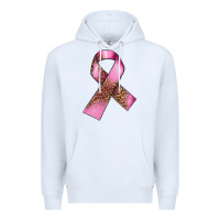 White Breast Cancer ribbon Premium Hoodie - FaDigitalArtStudio