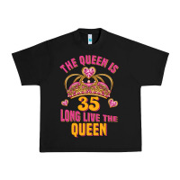 Black the queen is 35 long live the queen Urban Heavy Tee - Jasminsmagicworld