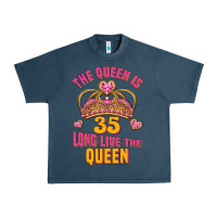 Midnight Navy the queen is 35 long live the queen Urban Heavy Tee - Jasminsmagicworld