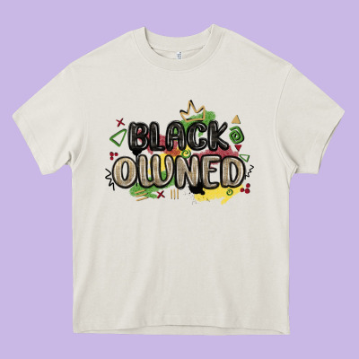 Black Owned Heavy Core Tee Designed By Maliassmallbusiness