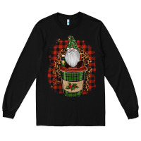 Black Gnomes With Coffee Christmas Long Sleeve Tee - RanaPortraitStore