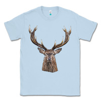 Dusty Blue elk deer head Classic Tee - LillyAllenDesigns