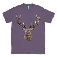 Lavender elk deer head Classic Tee - LillyAllenDesigns