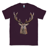 Plum elk deer head Classic Tee - LillyAllenDesigns