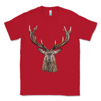 Red elk deer head Classic Tee - LillyAllenDesigns