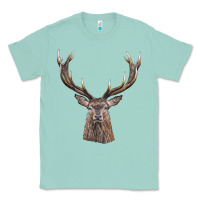Seafoam elk deer head Classic Tee - LillyAllenDesigns