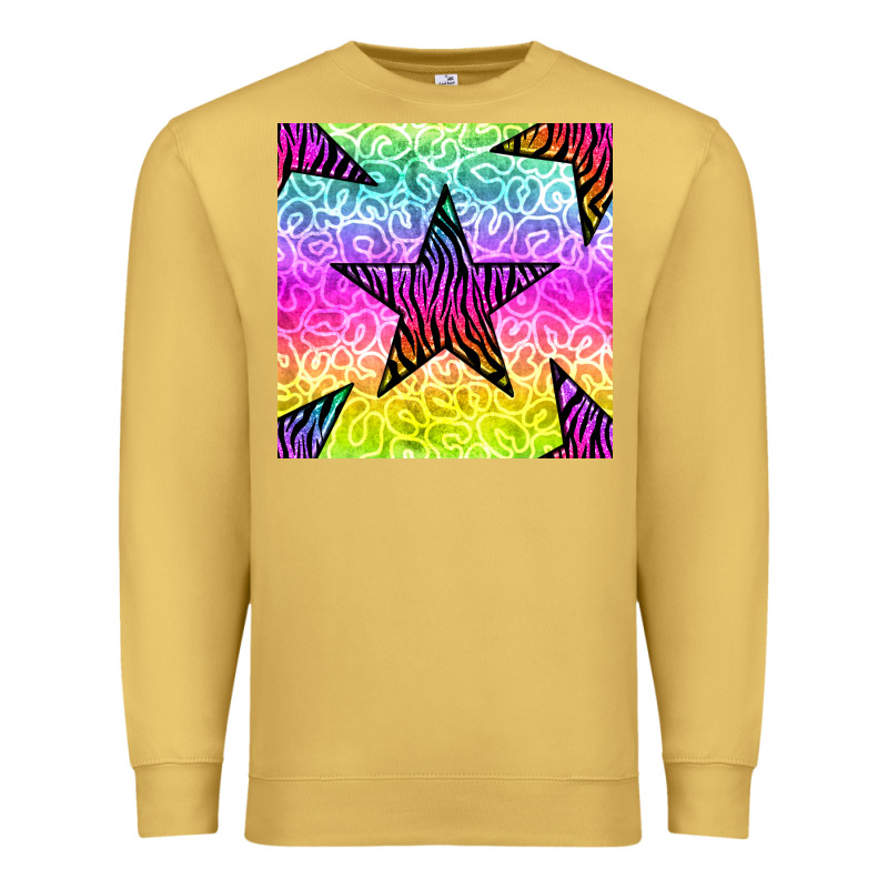 Zebra Glitter Star Seamless Pattern Premium Sweatshirt by BundleAndBundleShop | Teevron