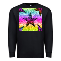 Black zebra glitter star seamless pattern Premium Sweatshirt - BundleAndBundleShop