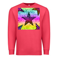Cardinal zebra glitter star seamless pattern Premium Sweatshirt - BundleAndBundleShop
