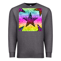 Charcoal Heather zebra glitter star seamless pattern Premium Sweatshirt - BundleAndBundleShop