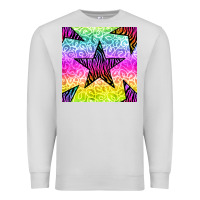 Dove Grey zebra glitter star seamless pattern Premium Sweatshirt - BundleAndBundleShop