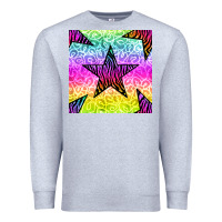 Heather Grey zebra glitter star seamless pattern Premium Sweatshirt - BundleAndBundleShop
