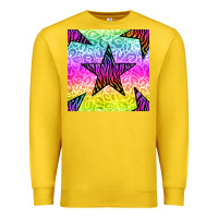 Lemon zebra glitter star seamless pattern Premium Sweatshirt - BundleAndBundleShop