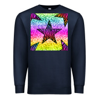 Navy zebra glitter star seamless pattern Premium Sweatshirt - BundleAndBundleShop