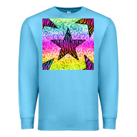 Ocean Blue zebra glitter star seamless pattern Premium Sweatshirt - BundleAndBundleShop