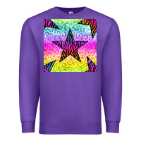 Purple zebra glitter star seamless pattern Premium Sweatshirt - BundleAndBundleShop