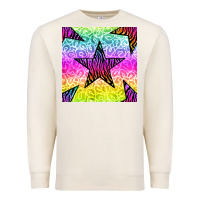 Sandshell zebra glitter star seamless pattern Premium Sweatshirt - BundleAndBundleShop
