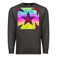 Smoke zebra glitter star seamless pattern Premium Sweatshirt - BundleAndBundleShop