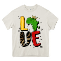 Cream africa love Heavy Core Tee - MaliasSmallBusiness