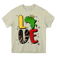 Mossy africa love Heavy Core Tee - MaliasSmallBusiness
